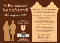 Bővebben: Marosillye - Reneszánsz Kastélyfesztivál, szept-23-29.