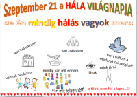 Bővebben: Szeptember 21 -  Hála Világnapja!!