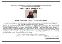 Bővebben: Elhunyt Pap Károly P. Leonárd OFM